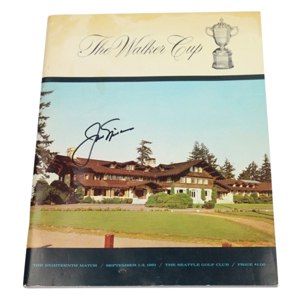 Jack Nicklaus Signed 1961 The Walker Cup Program JSA COA
