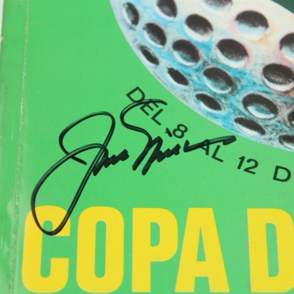 Jack Nicklaus Signed 1967 World Cup Program JSA COA