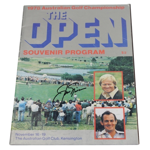 Jack Nicklaus Signed 1978 Australian Golf Championship Program JSA COA