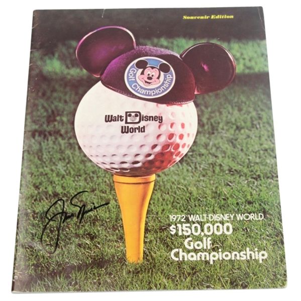Jack Nicklaus Signed 1972 Walt Disney World Golf Championship Program JSA COA