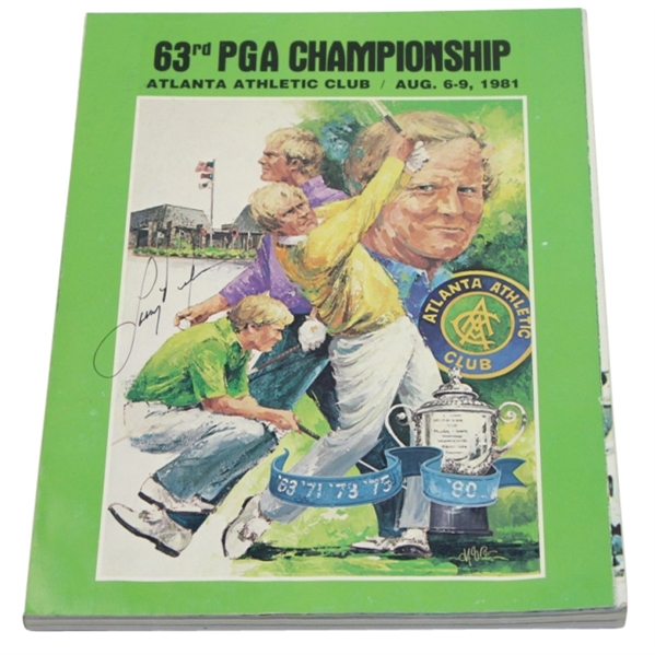 Larry Nelson Signed 1981 PGA Championship Program JSA COA