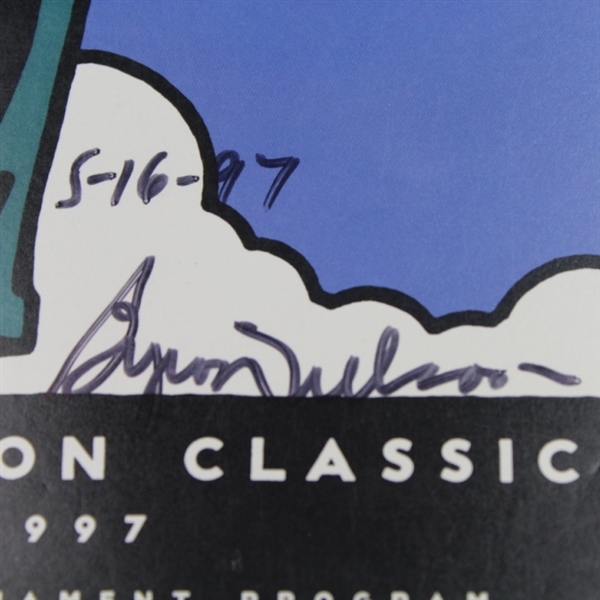 Byron Nelson Signed 1997 GTE Byron Nelson Classic Program - Woods Win JSA COA