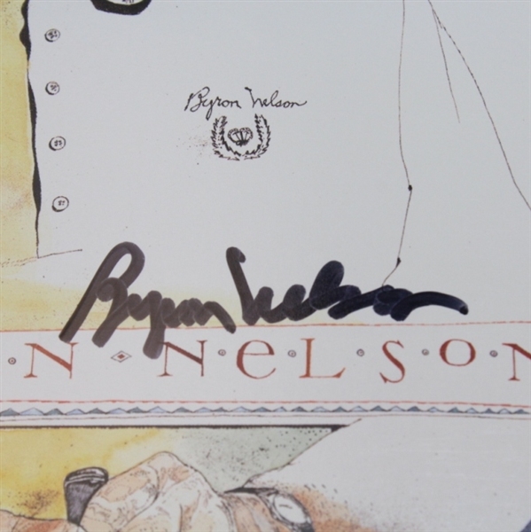 Byron Nelson Signed 2000 Byron Nelson Program and 'Winning Golf' Book JSA COA