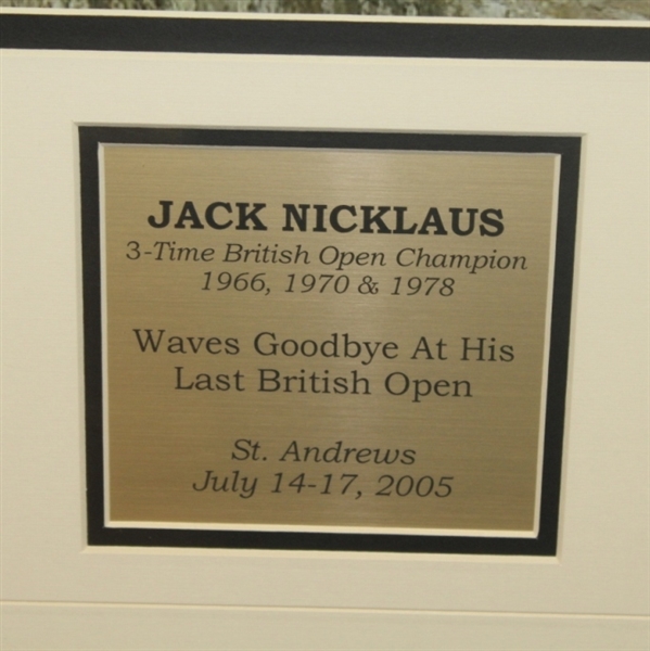 Jack Nicklaus 2005 British Open RBS 5lb Note with Photo Display - Framed