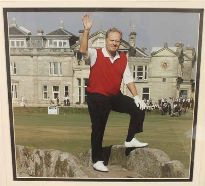 Jack Nicklaus 2005 British Open RBS 5lb Note, Ticket, and Photo Display - Framed