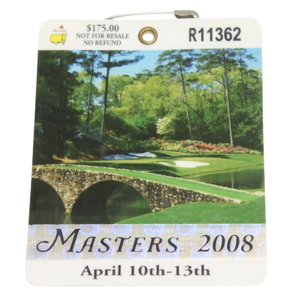 2008 Masters Badge #R1136 - Trevor Immelman Winner