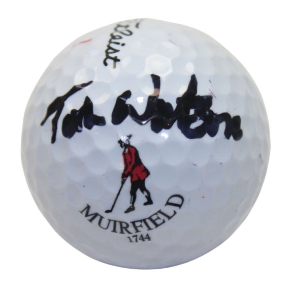 Tom Watson Signed Muirfield(Site 1980 Brit. Open Win) Logo Golf Ball JSA COA