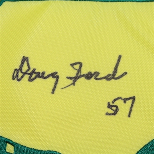 Doug Ford Signed 2011 Masters Embroidered Flag JSA COA