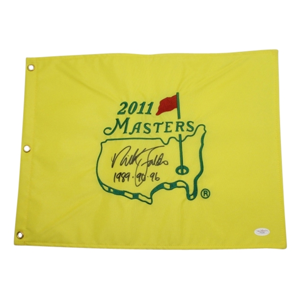 Nick Faldo Signed 2011 Masters Embroidered Flag JSA #F87092