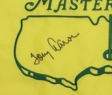 Tommy Aaron Signed 2014 Masters Embroidered Flag JSA #K09799
