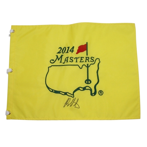 Bubba Watson  2014 Masters Champ Signed  '14 Dated Masters Flag- JSA COA