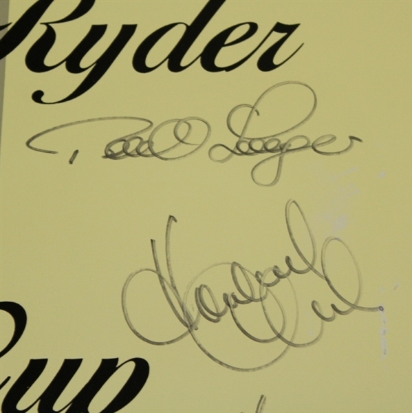 1995 British European Ryder Cup Team Signed Banner JSA COA