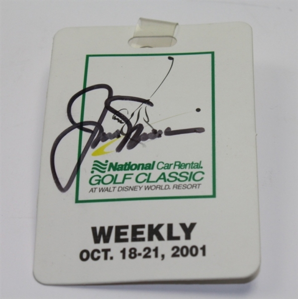 Jack Nicklaus Signed Ticket and Golf Ball JSA COA