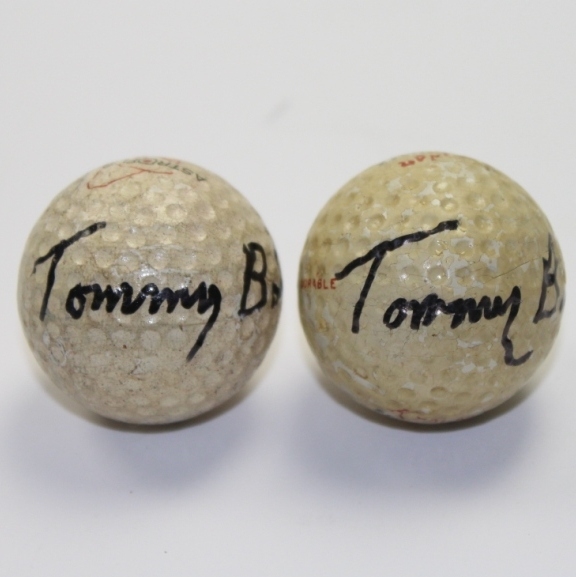 Lot of Two Tommy Bolt Signed Classic Golf Balls JSA COA
