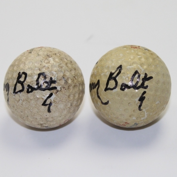 Lot of Two Tommy Bolt Signed Classic Golf Balls JSA COA