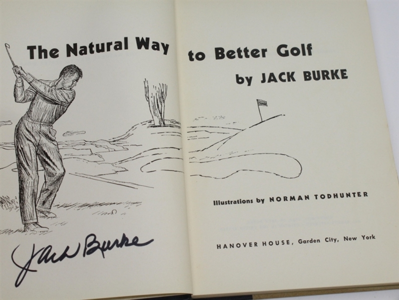 Lot of Four Jack Burke Signed 'Natural Way to Better Golf' Books/Pamphlets JSA COA