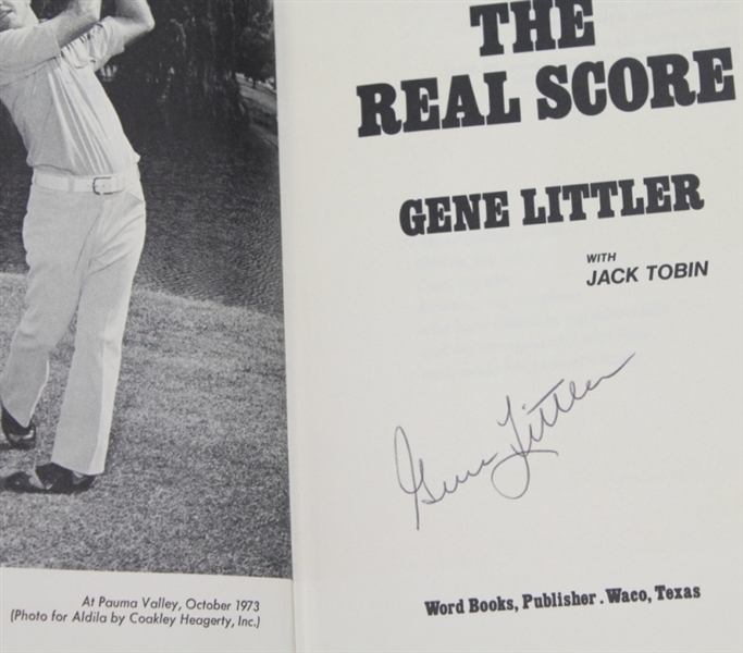 Lot of Three Gene Littler Signed 'The Real Score' Books JSA COA