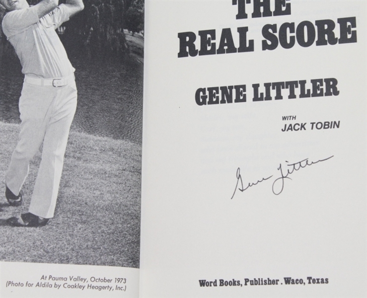 Lot of Three Gene Littler Signed 'The Real Score' Books JSA COA