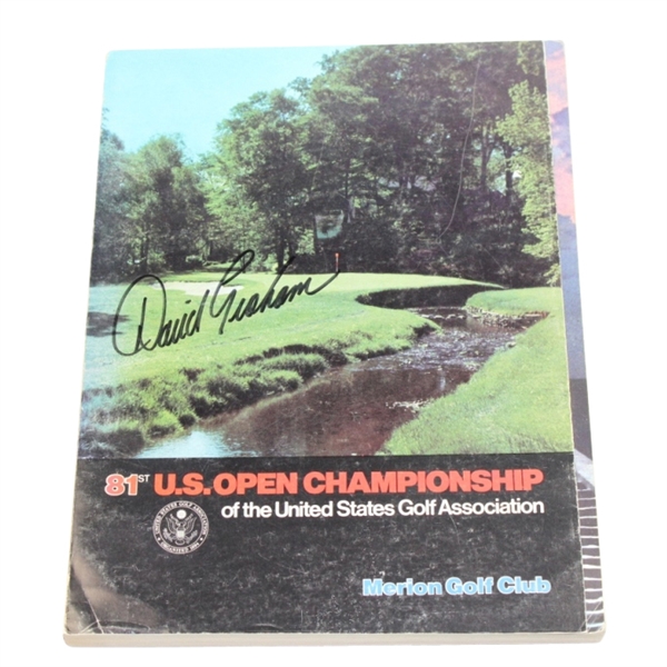 1981 US Open at Merion Program Signed by David Graham JSA COA