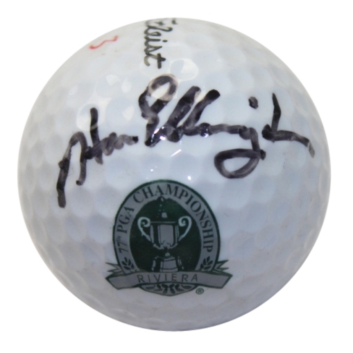 Steve Elkington Signed 1995 PGA Championship at Riviera Logo Golf Ball JSA COA
