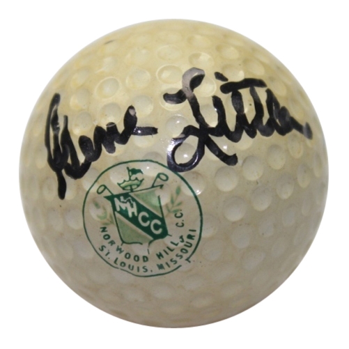 Gene Littler Signed Norwood Hills Country Club Logo Golf Ball JSA COA