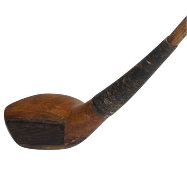 Vintage Splice Neck Wood - Rams Horn Base Plate - Leather Insert