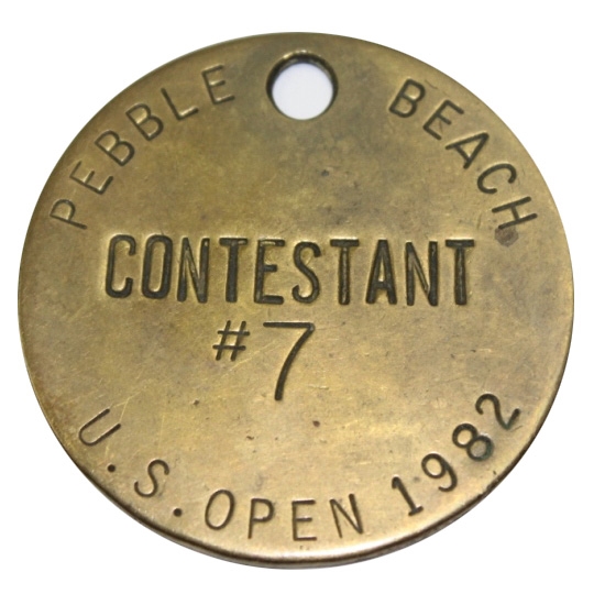 1982 US Open at Pebble Beach Contestant Bag Tag - #7