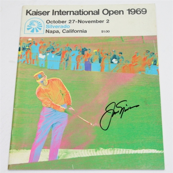 Jack Nicklaus Signed 1969 Kaiser International Open Program JSA COA