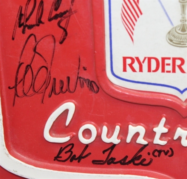 1971 Ryder Cup United States Team Signed by 11 Shield JSA COA
