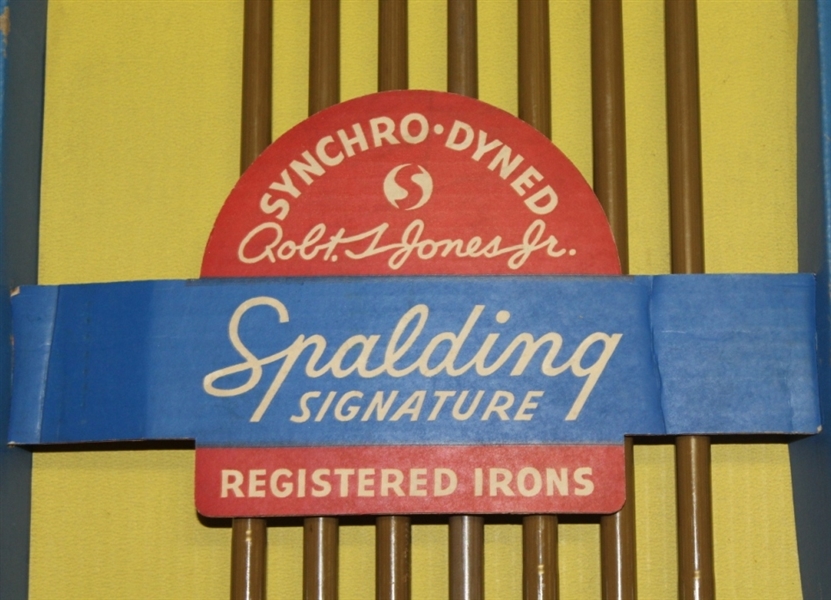 Set of Robert T. Jones Spalding Synchro-Dined Irons - Missing 2 Clubs-W/Display Box!