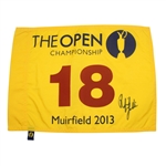 Phil Mickelson Signed 2013 British Open at Muirfield Flag JSA COA