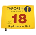 Rory McIlroy Signed 2014 OPEN Championship Royal Liverpool Flag - FULL SIG - JSA COA