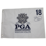 Jason Day Signed 2015 PGA Championship at Whistling Straits Embroidered Flag JSA COA