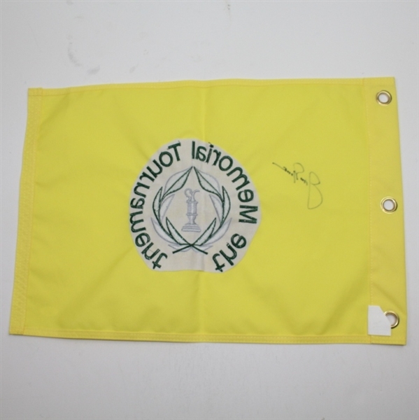 Jack Nicklaus Signed 'The Memorial Tournament' Embroidered Flag JSA #Y03266