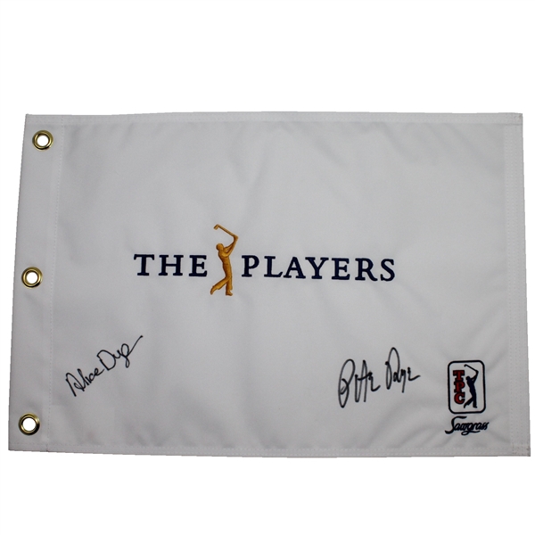 Pete and Alice Dye Signed 'The Players' Embroidered Flag TPC Sawgrass JSA COA