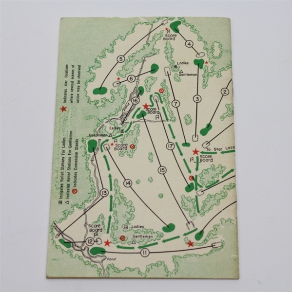 1954 Masters Tournament Spectator Guide - Sam Snead 3rd Masters Victory