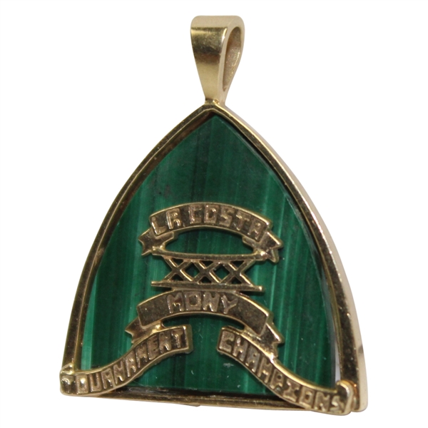 Peter Oosterhuis' 1982 Mony 'Tournament of Champions' Medal - Gold & Malachite