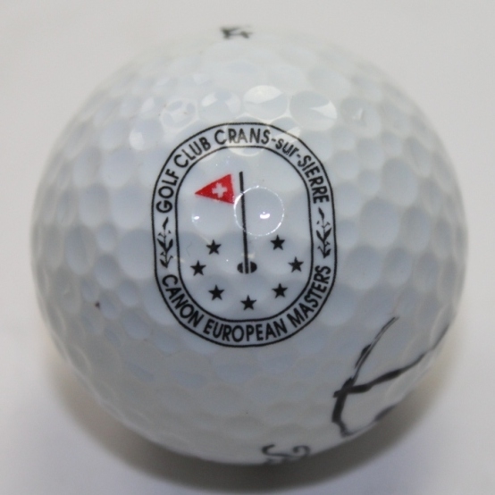 Seve Ballesteros Signed European Masters Logo Golf Ball JSA COA