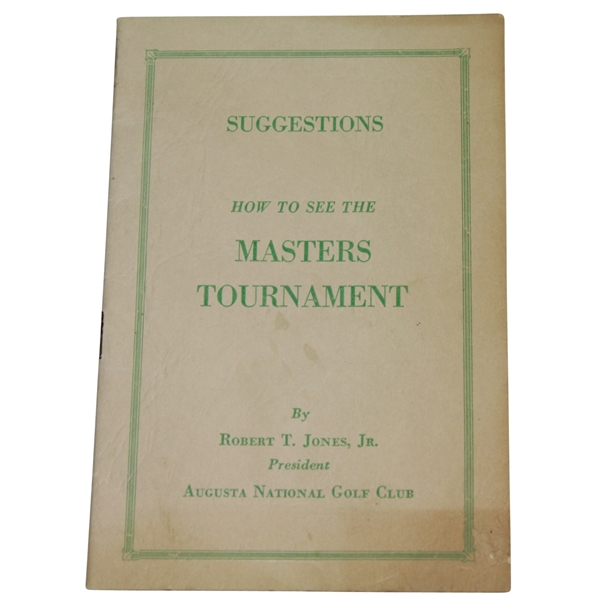 1949 Masters Spectator Guide - Sam Snead Winner