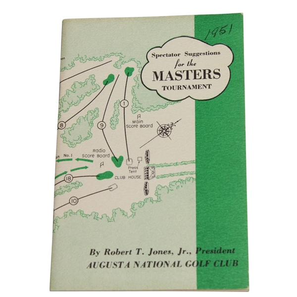 1951 Masters Spectator Guide - Ben Hogan Winner