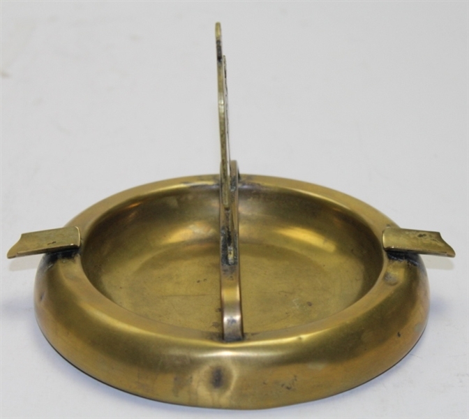 Brass Golfer Putting with Caddy Vintage Ash Tray
