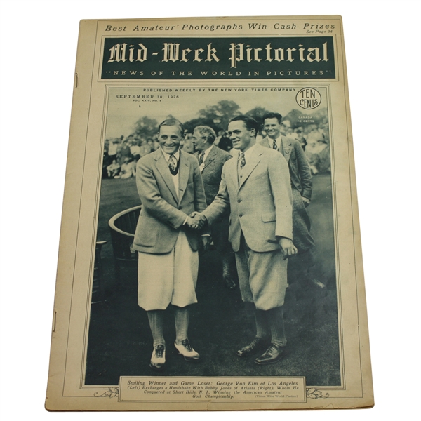 September 30, 1926 Mid-Week Pictorial with Bobby Jones on Cover