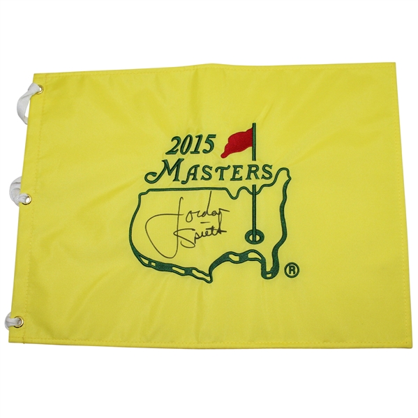Jordan Spieth Signed 2015 Masters Embroidered Flag - Full Signature in Middle! JSA #Y43239