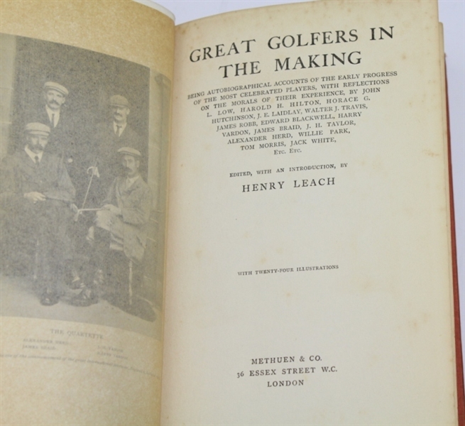 1907 'Great Golfers in the Making' Book by Thirty-Four Famous Players - Joe Murdoch Bookplate Edited by Henry Leach