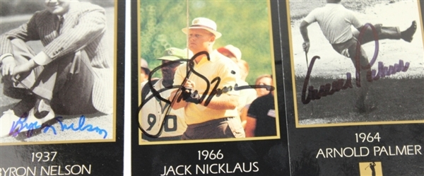Byron Nelson, Jack Nicklaus, & Arnold Palmer Signed 1993 GSV Cards JSA ALOA