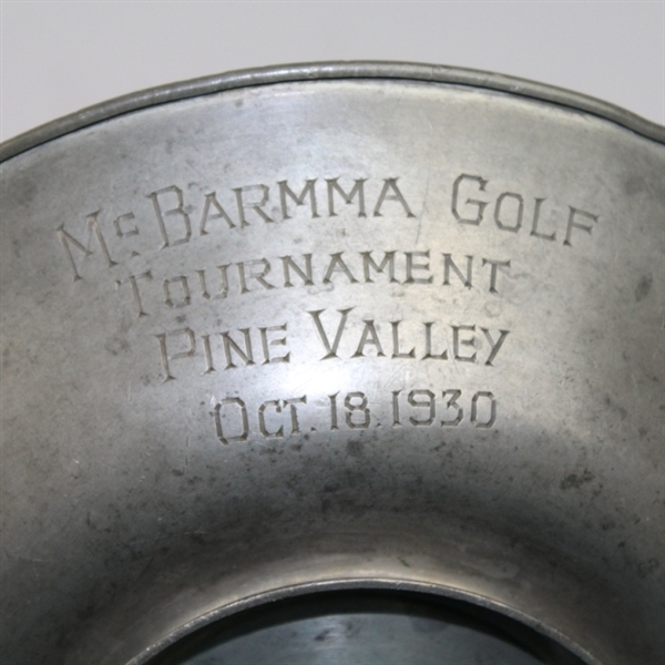 1930 Pine Valley GC McBarmma Golf Tournament Trophy Bowl - Rare