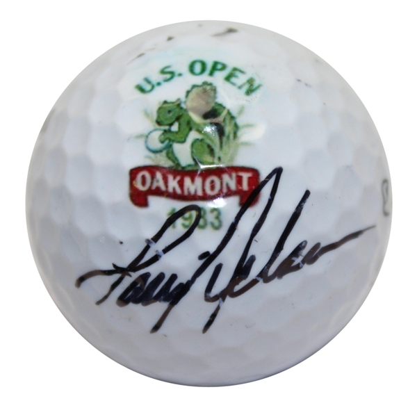 Larry Nelson Signed 1983 US Open at Oakmont Logo Golf Ball JSA ALOA