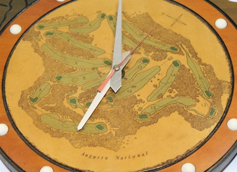 Vintage Augusta National Clubhouse Wall Clock with Course Layout - Seldom Seen