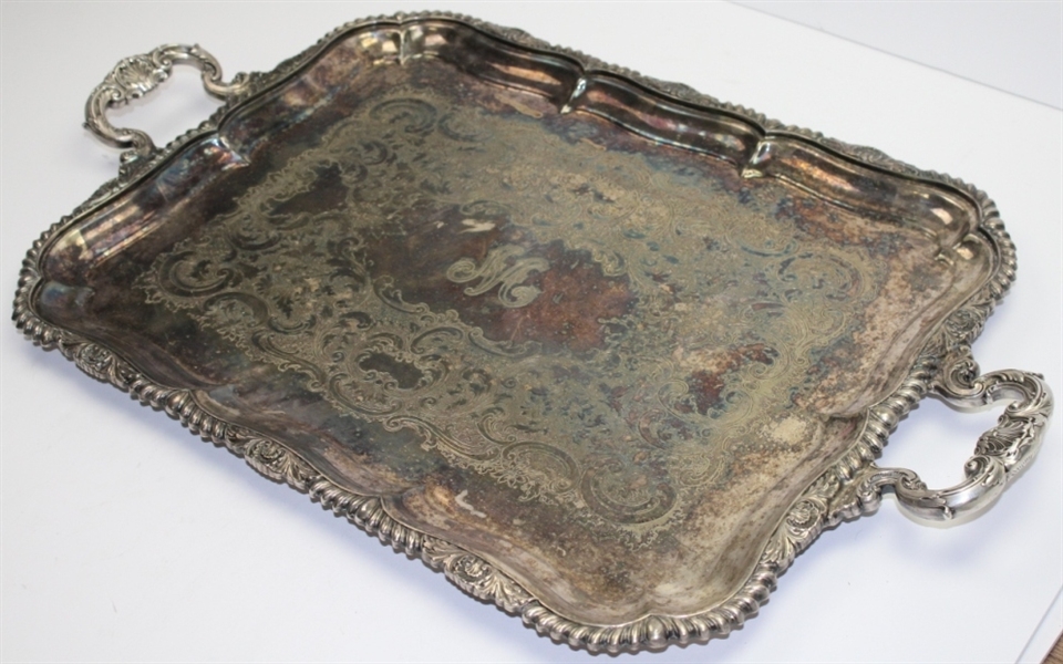 Augusta National 1951 Bowman Milligan Recognition-First Clubhouse Employee- Silver Plated Gorham Tray - 20 Years of Service