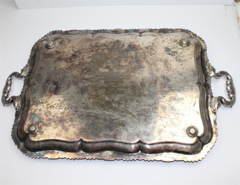 Augusta National 1951 Bowman Milligan Recognition-First Clubhouse Employee- Silver Plated Gorham Tray - 20 Years of Service